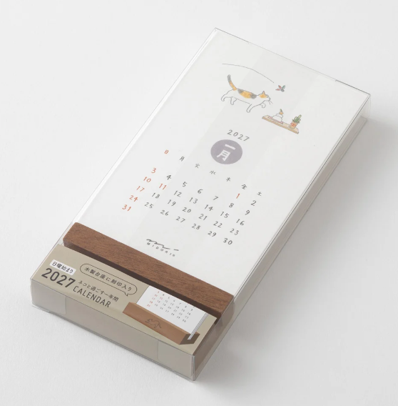 Midori Stand Calendar Cat 2027