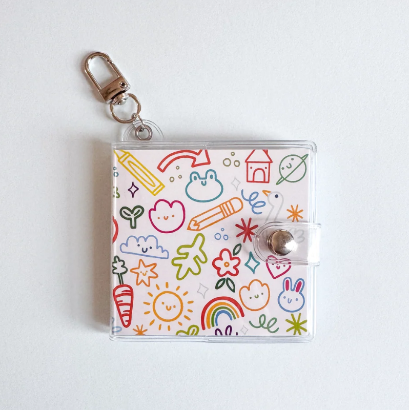 Happy Little Paper Co Mini Notebook Bag Charm Keychain