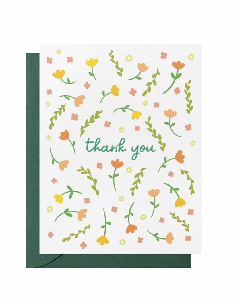 Thank You Card — Minimal Flowers