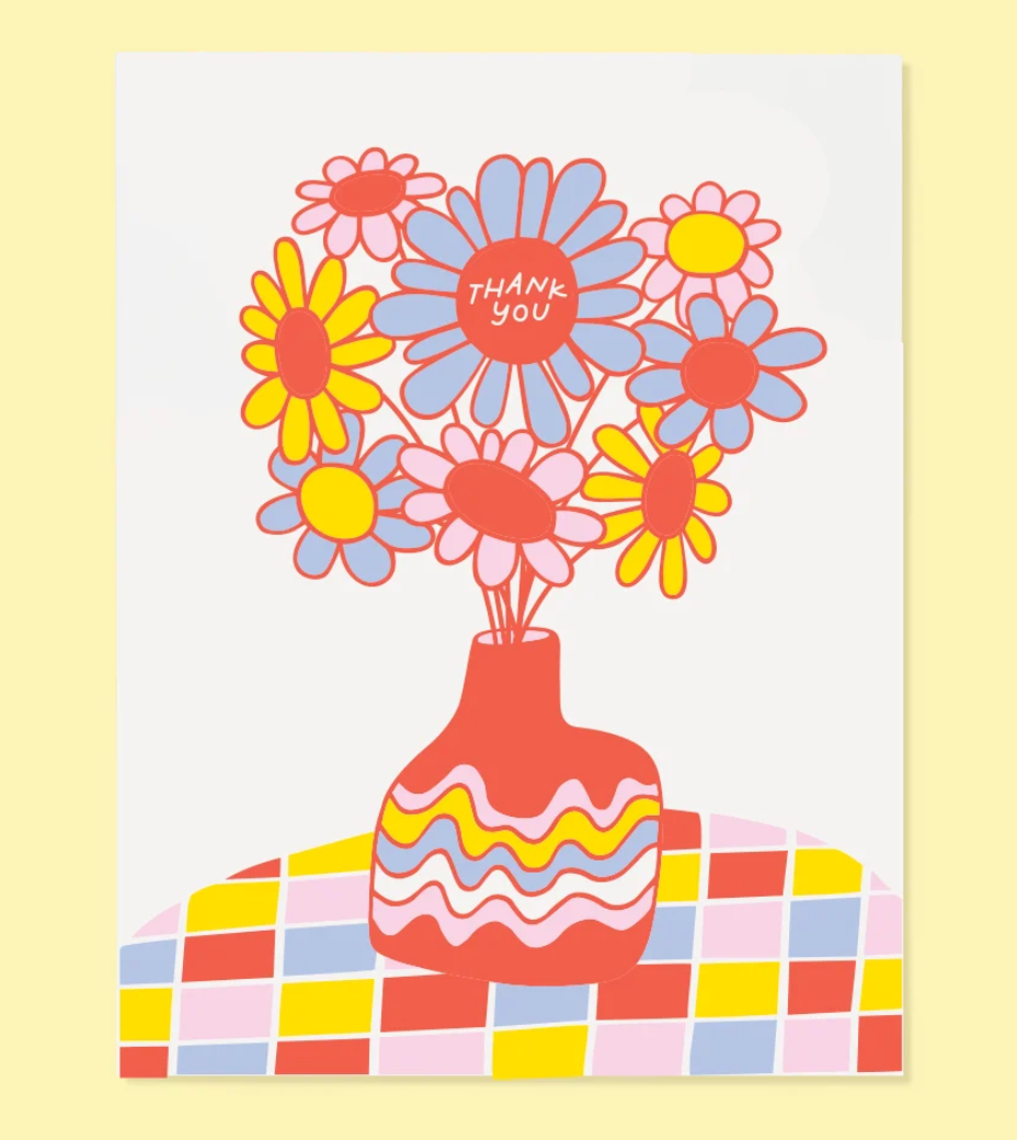 The Good Twin Thank You Vase Greeting Card