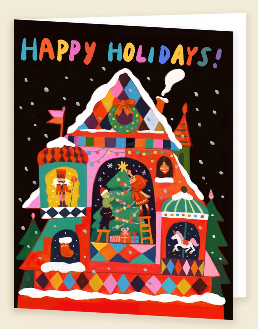 Tiny Kikimo Happy Holidays Greeting Card