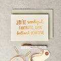Wonderful, Fantastic Foiled